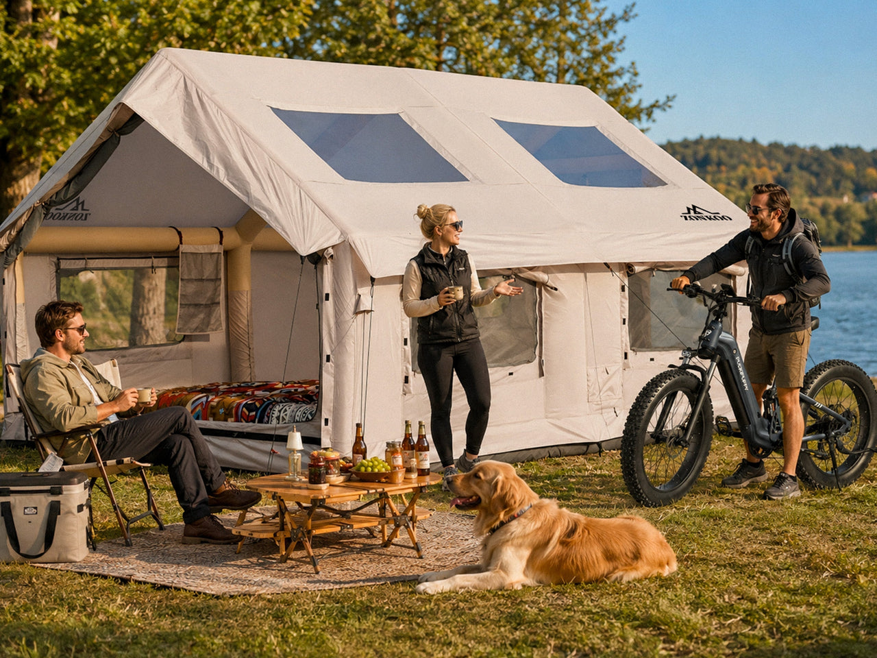 How to Set Up a Large Inflatable Tent?
