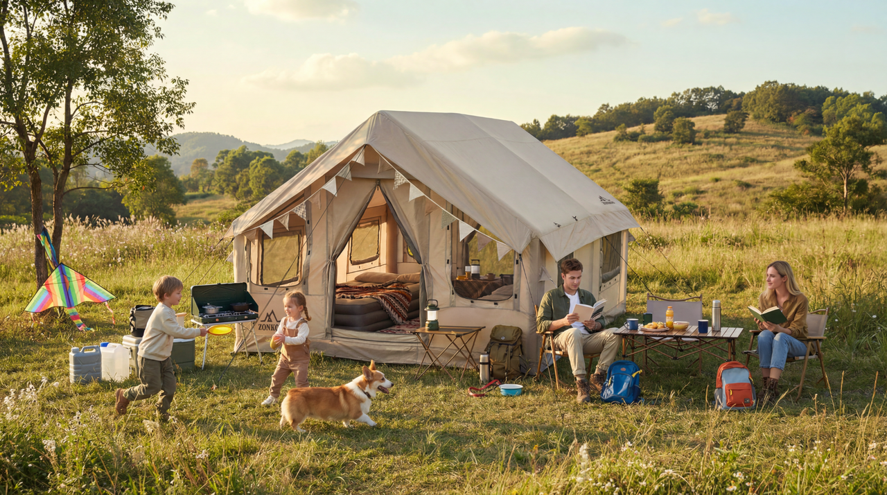 Coody 13.6 vs ZONKOO Vega: Which Two-Room Inflatable Tent Is Better for Family Camping?
