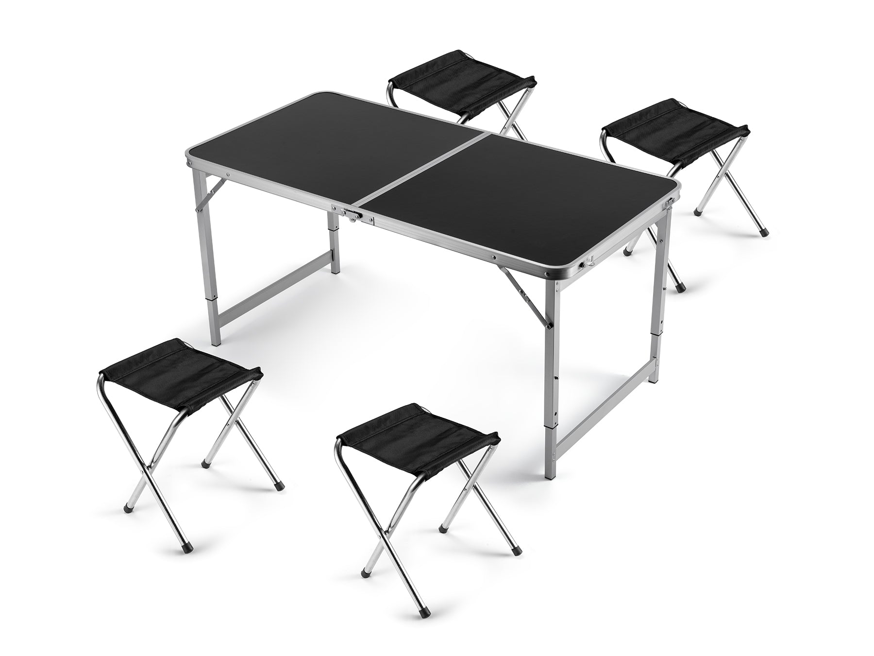 campact テーブル4点セット Zonkoo Folding Camping Table with 4 Stools Set|Compact Camping