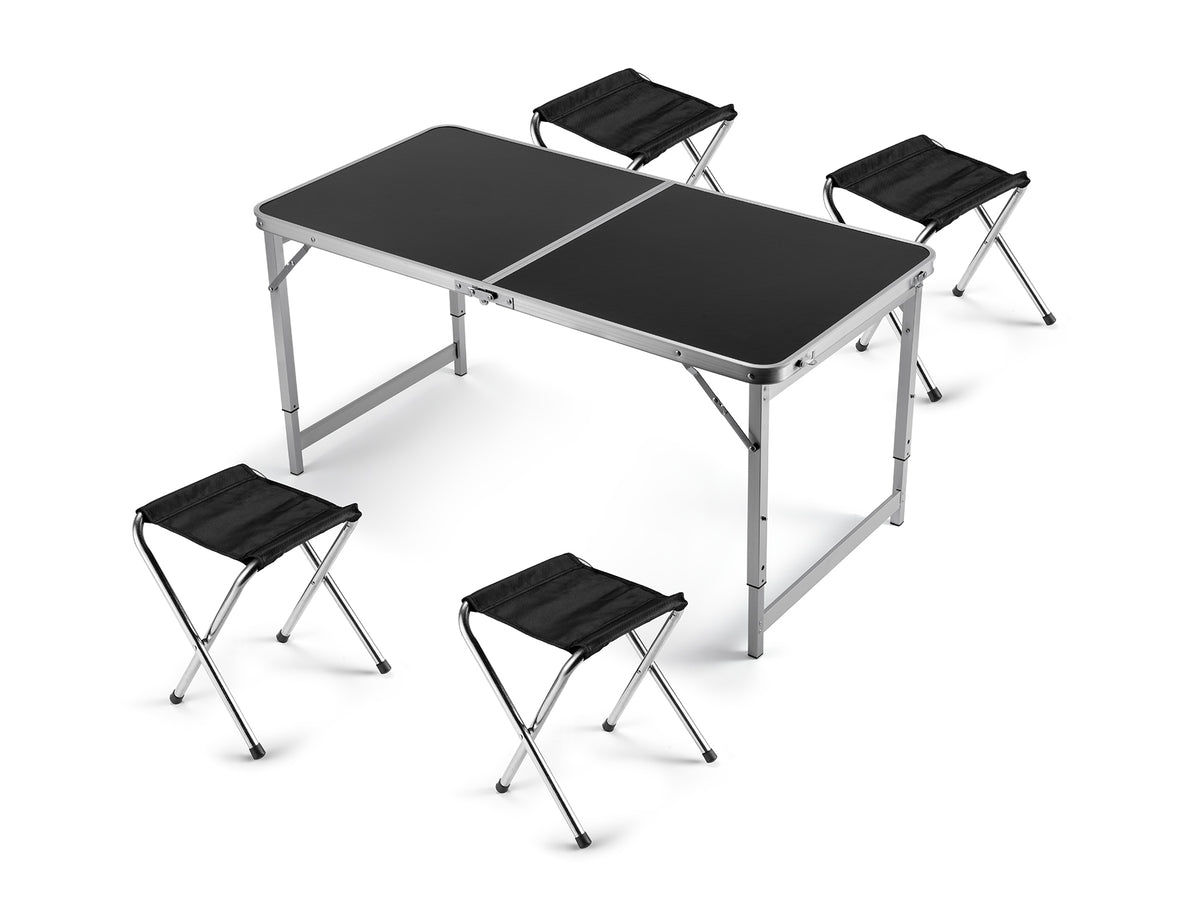 Folding Camping Table with 4 Stools