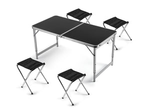 Folding Camping Table with 4 Stools