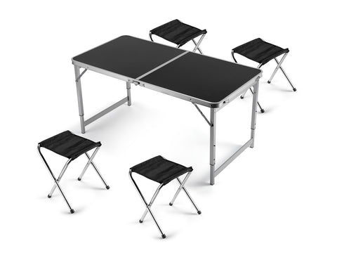 Folding Camping Table with 4 Stools