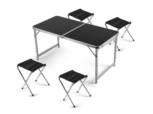 Folding Camping Table with 4 Stools