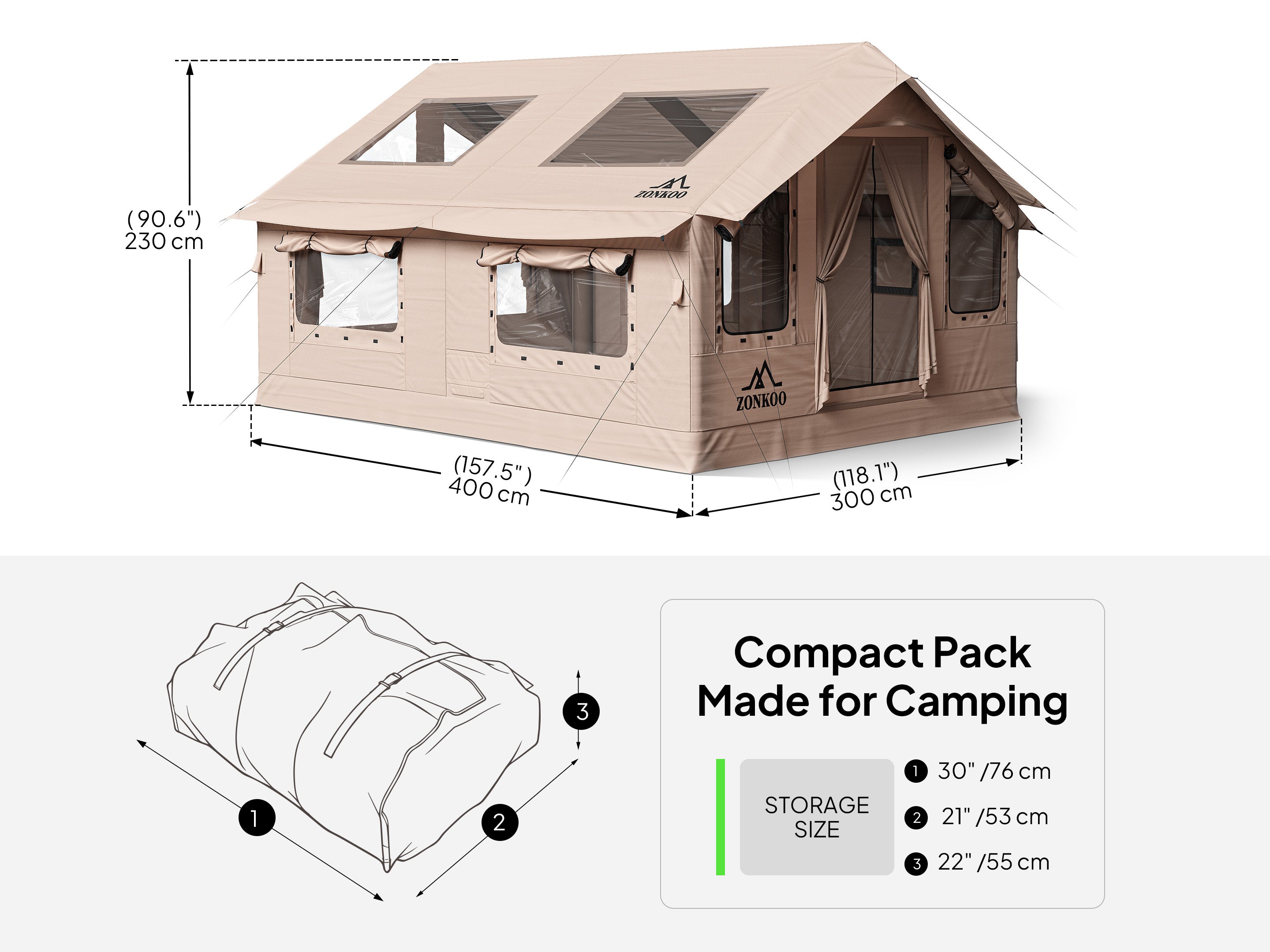 Zonkoo Vega Inflatable Family Tent | Under $1,300 | Gift Bundle