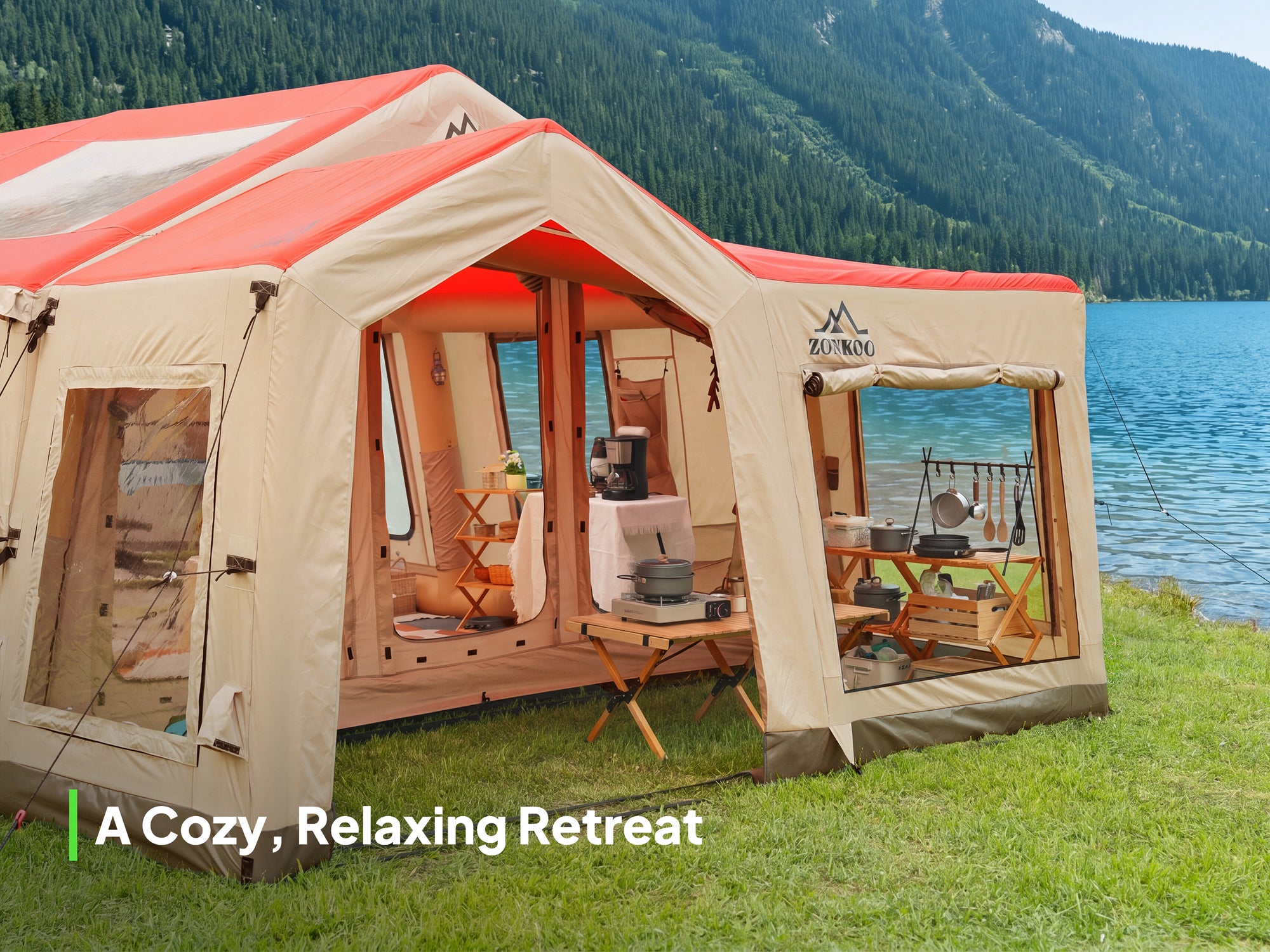 Draco PlusRed-Khaki-Two-Tone