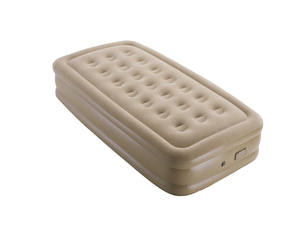 Single High Air Mattress with Built-in Pump