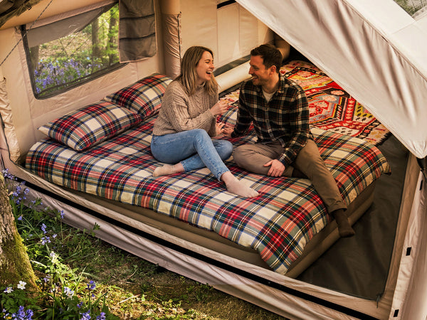 Double High Air Mattress with Built-in Pump