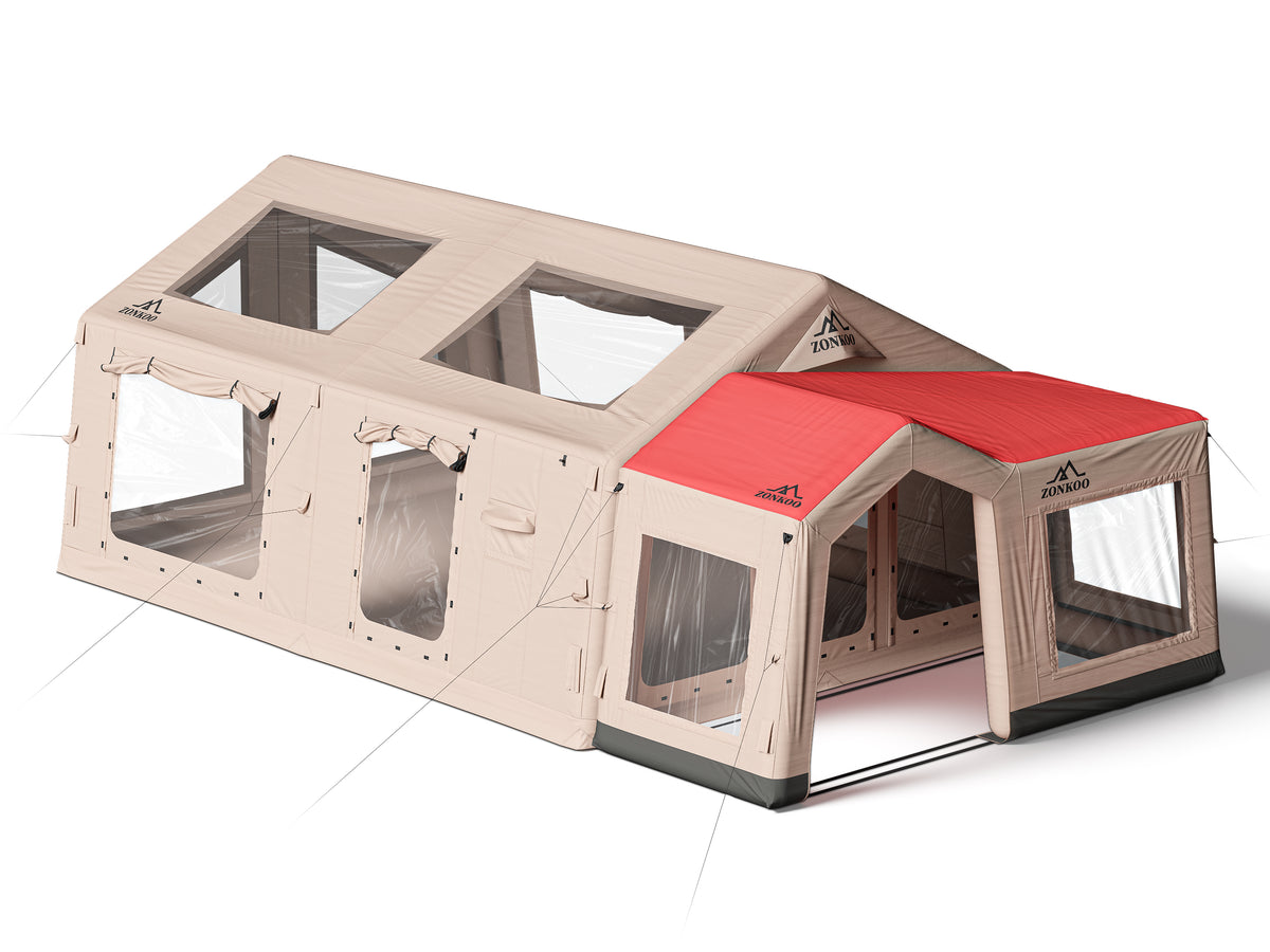Zonkoo Draco Plus inflatable glamping tent with gazebo for group camping