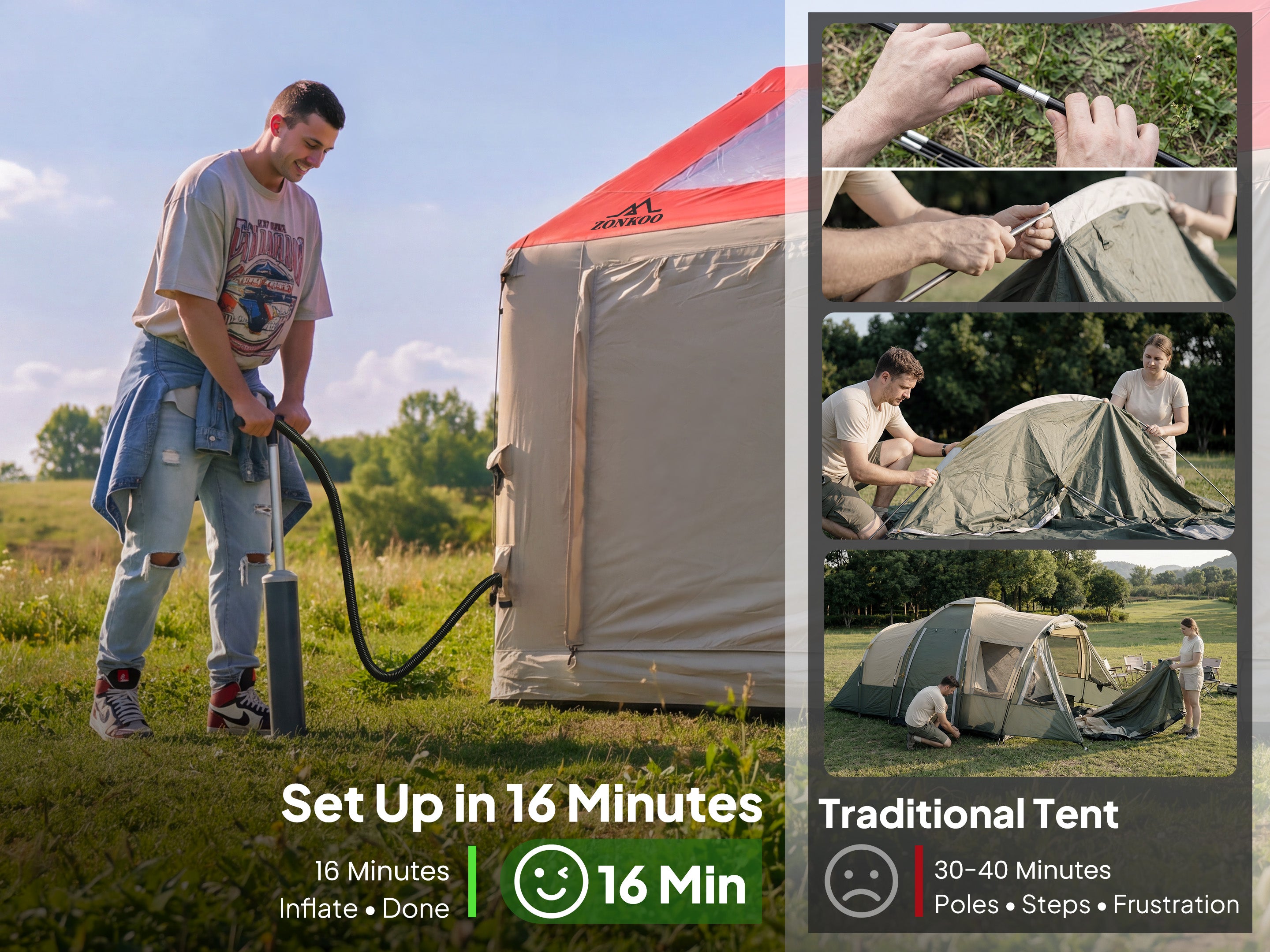 Eclat du tent セット Draco Plus Inflatable Glamping Tent | Gazebo | Free Gift