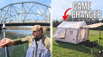 Solo Connecticut Hipcamp + Kayaking the Housatonic River | New ZONKOO Inflatable Tent!!
