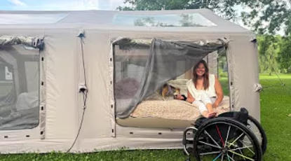 We’re feeling cramped after 3 Years of vanlife, so we got the Zonkoo Draco large inflatable tent