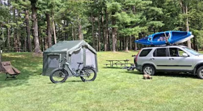 2 DAYS Camping and EXPLORING FONTANA PARK IOWA testing ZONKOO tents and PUCKIPUPPY ebike